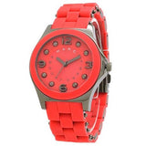 Buy Shop Marc Jacobs Pelly Red Dial Red Silicone Strap Watch for Women - MBM2590 USA Online