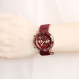 Buy Shop Marc Jacobs Rock Chronograph Red Dial Red Silicone Strap Watch for Women - MBM2596 USA Online