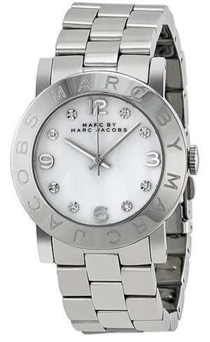 Buy Shop Marc Jacobs Amy White Dial Silver Steel Strap Watch for Women - MBM3054 USA Online