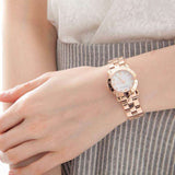 Buy Shop Marc Jacobs Mini Amy White Dial Rose Gold Steel Strap Watch for Women - MBM3078 USA Online