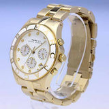 Buy Shop Marc Jacobs Blade Chronograph White Dial Gold Steel Strap Watch for Women - MBM3081 USA Online