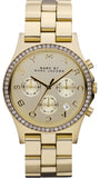 Buy Shop Marc Jacobs Henry Chronograph Gold Dial Gold Steel Strap Watch for Women - MBM3105 USA Online
