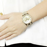 Buy Shop Marc Jacobs Henry Chronograph Gold Dial Gold Steel Strap Watch for Women - MBM3105 USA Online