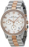Buy Shop Marc Jacobs Henry Chronograph Silver Dial Two Tone Steel Strap Watch for Women - MBM3106 USA Online