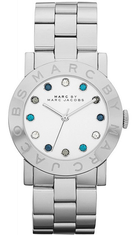 Buy Shop Marc Jacobs Amy White Dial Silver Steel Strap Watch for Women - MBM3140 USA Online