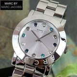 Buy Shop Marc Jacobs Amy White Dial Silver Steel Strap Watch for Women - MBM3140 USA Online