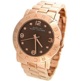 Buy Shop Marc Jacobs Amy Brown Dial Rose Gold Steel Strap Watch for Women - MBM3167 USA Online