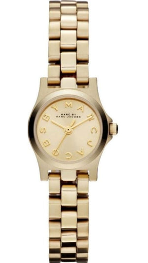 Buy Shop Marc Jacobs Henry Dinky Gold Dial Gold Steel Strap Watch for Women - MBM3199 USA Online