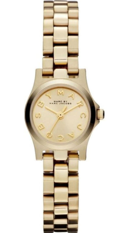 Buy Shop Marc Jacobs Henry Dinky Gold Dial Gold Steel Strap Watch for Women - MBM3199 USA Online