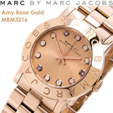 Buy Shop Marc Jacobs Amy Dexter Rose Gold Dial Rose Gold Steel Strap Watch for Women - MBM3216 USA Online