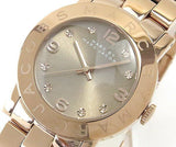 Buy Shop Marc Jacobs Amy Glitz Brown Dial Rose Gold Steel Strap Watch for Women - MBM3221 USA Online