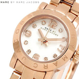 Buy Shop Marc Jacobs Amy White Dial Rose Gold Steel Strap Watch for Women - MBM3227 USA Online