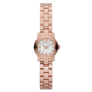 Marc Jacobs Amy White Dial Rose Gold Steel Strap Watch for Women - MBM3227