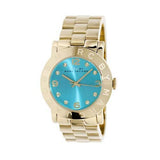 Buy Shop Marc Jacobs Amy Dinky Blue Dial Gold Steel Strap Watch for Women - MBM3229 USA Online