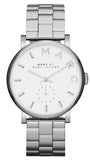 Buy Shop Marc Jacobs Baker White Dial Silver Steel Strap Watch for Women - MBM3242 USA Online
