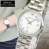 Buy Shop Marc Jacobs Baker White Dial Silver Steel Strap Watch for Women - MBM3246 USA Online