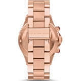 Marc Jacobs Rock Chronograph Red Mother of Pearl Dial Rose Gold Stainless Steel Strap Unisex Watch - MBM3251