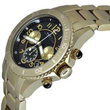 Buy Shop Marc Jacobs Rock Chronograph Black Dial Gold Steel Strap Watch for Women - MBM3253 USA Online