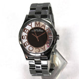 Buy Shop Marc Jacobs Henry Skeleton Black Dial Black Steel Strap Watch for Women - MBM3254 USA Online