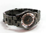 Buy Shop Marc Jacobs Henry Skeleton Black Dial Black Steel Strap Watch for Women - MBM3254 USA Online
