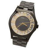 Buy Shop Marc Jacobs Henry Transparent Black Dial Black Steel Strap Watch for Women - MBM3255 USA Online