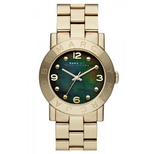 Buy Shop Marc Jacobs Amy Black Dial Gold Steel Strap Watch for Women - MBM3273 USA Online