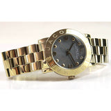Buy Shop Marc Jacobs Amy Black Dial Gold Steel Strap Watch for Women - MBM3336 USA Online