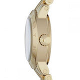Buy Shop Marc Jacobs Amy Mother of Pearl Black Dial Gold Steel Strap Watch for Women - MBM3275 USA Online