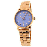 Buy Shop Marc Jacobs Mini Baker Blue Dial Rose Gold Steel Strap Watch for Women - MBM3285 USA Online