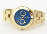 Buy Shop Marc Jacobs Blade Chronograph Blue Dial Gold Steel Strap Watch for Women - MBM3307 USA Online