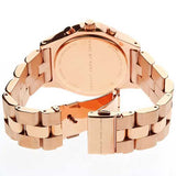 Marc Jacobs Blade Sunray Brown Dial Rose Gold Stainless Steel Strap Watch for Women - MBM3308