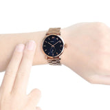 Buy Shop Marc Jacobs Baker Blue Dial Rose Gold Steel Strap Watch for Women - MBM3330 USA Online