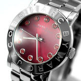 Buy Shop Marc Jacobs Amy Red Dial Silver Steel Strap Watch for Women - MBM3335 USA Online