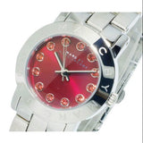 Buy Shop Marc Jacobs Amy Red Dial Silver Steel Strap Watch for Women - MBM3333 USA Online