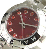 Buy Shop Marc Jacobs Amy Red Dial Silver Steel Strap Watch for Women - MBM3335 USA Online