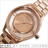 Marc Jacobs Tether Rose Gold Transparent Dial Rose Gold Stainless Steel Strap Watch for Women - MBM3417