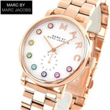 Buy Shop Marc Jacobs Baker White Dial Rose Gold Steel Strap Watch for Women - MBM3441 USA Online
