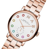 Buy Shop Marc Jacobs Baker Dexter White Dial Rose Gold Steel Strap Watch for Women - MBM3443 USA Online