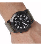 Buy Shop Marc Jacobs Larry Chronograph Black Dial Grey Leather Strap Watch for Men - MBM5034 USA Online