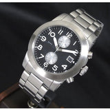 Buy Shop Marc Jacobs Larry Chronograph Black Dial Silver Steel Strap Watch for Men - MBM5050 USA Online