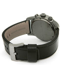 Marc Jacobs Larry Black Dial Black Leather Strap Watch for Men - MBM5054