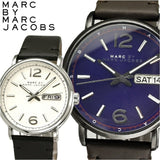 Buy Shop Marc Jacobs Fergus White Dial Black Leather Strap Watch for Men - MBM5076 USA Online
