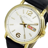 Buy Shop Marc Jacobs Fergus White Dial Black Leather Strap Watch for Men - MBM5081 USA Online