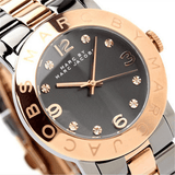 Buy Shop Marc Jacobs Amy Grey Dial Two Tone Steel Strap Watch for Women - MBM8597 USA Online