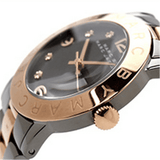 Buy Shop Marc Jacobs Amy Grey Dial Two Tone Steel Strap Watch for Women - MBM3195 USA Online