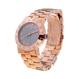 Buy Shop Marc Jacobs Amy Mother of Pearl Black Dial Rose Gold Steel Strap Watch for Women - MBM8610 USA Online