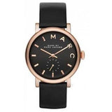 Buy Shop Marc Jacobs Baker Black Dial Black Leather Strap Watch for Women - MBM8633 USA Online
