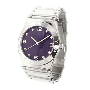 Buy Shop Marc Jacobs Purple Dial Silver Steel Strap Watch for Women - MBM3032 USA Online