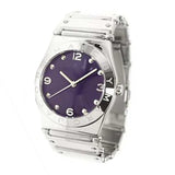 Buy Shop Marc Jacobs Purple Dial Silver Steel Strap Watch for Women - MBM3032 USA Online