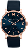 Buy Shop Marc Jacobs Baker Navy Blue Dial Navy Blue Leather Strap Watch for Women - MBM1329 USA Online